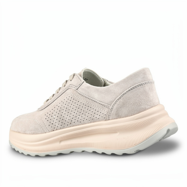 lady's shoes genuin leather grey 0161090