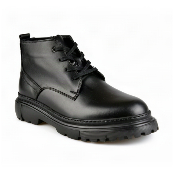botine bărbați piele naturală negru 0164065