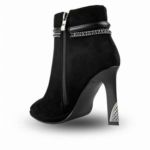 botine damă textil negru 0162068