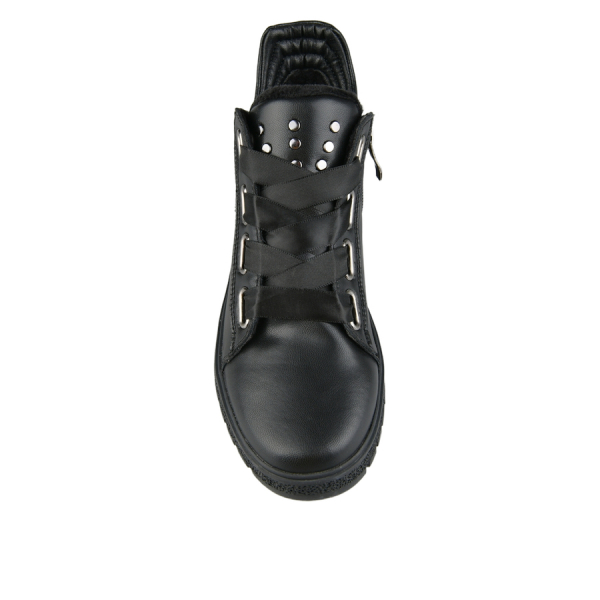 botine damă piele naturală negru 0163056