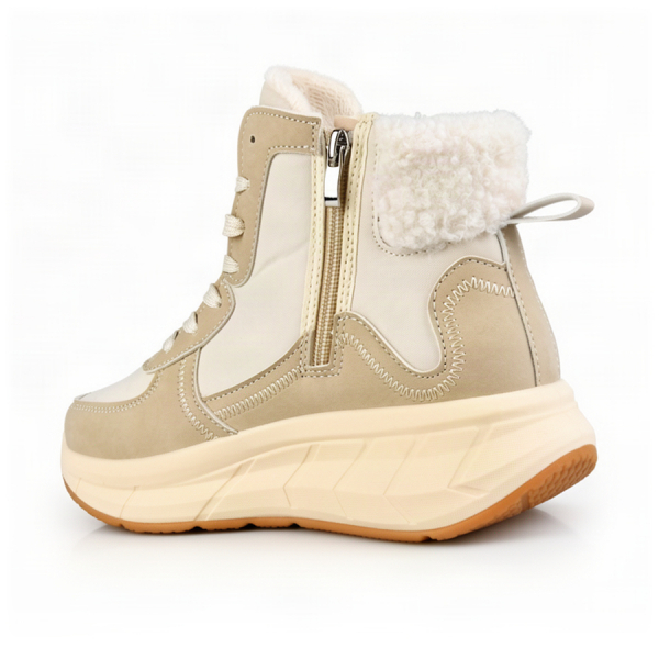 lady's boots eco leather/textile beige 0162340