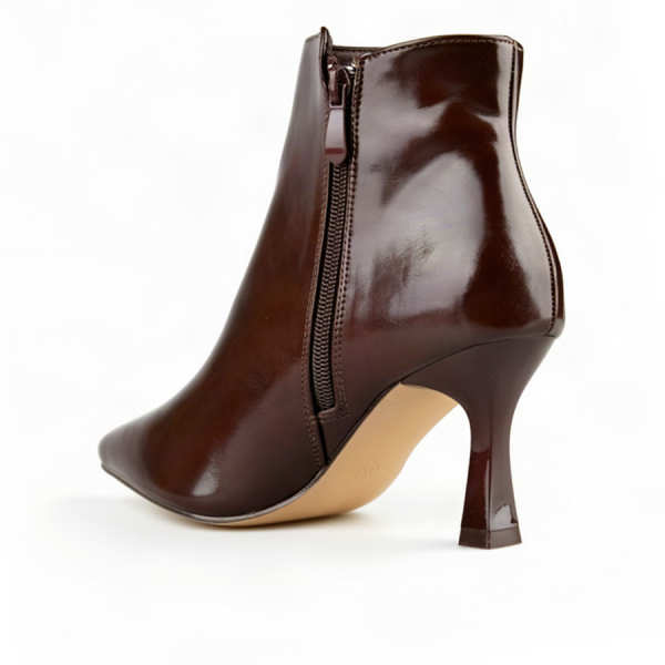 botine damă piele ecologică maro 0164207