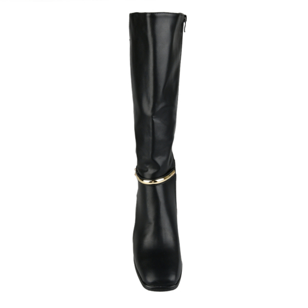 cizme damă piele ecologică negru 0162497