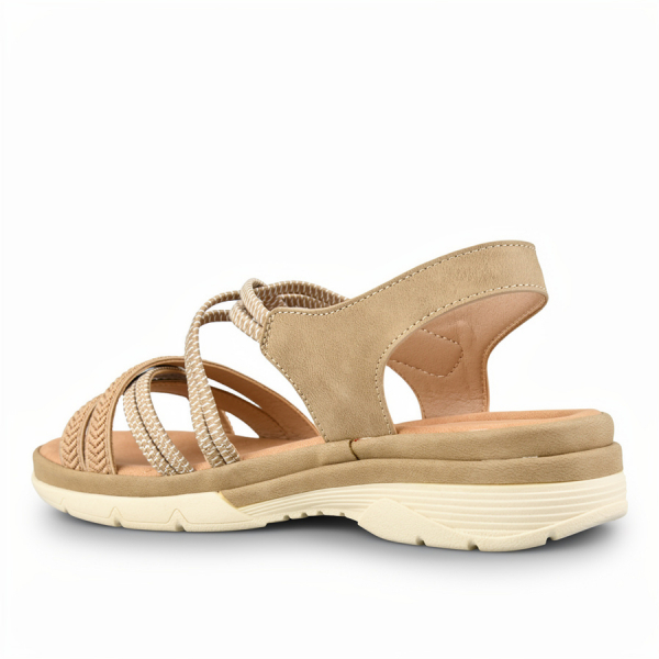 lady's sandals synthetic leather dark brown 0160699