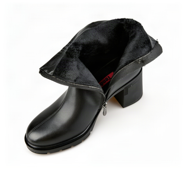 lady's boots genuin leather black 0162645