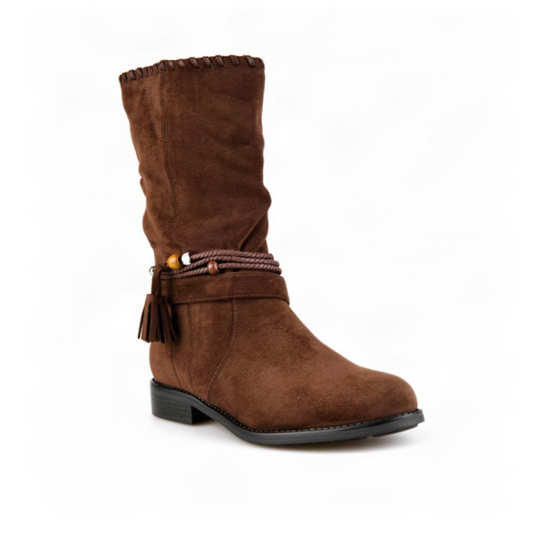 botine damă textil maro 0162783