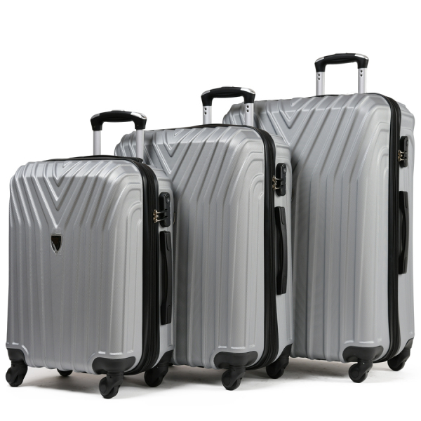 small suitcase ABS plastic silver 0163669