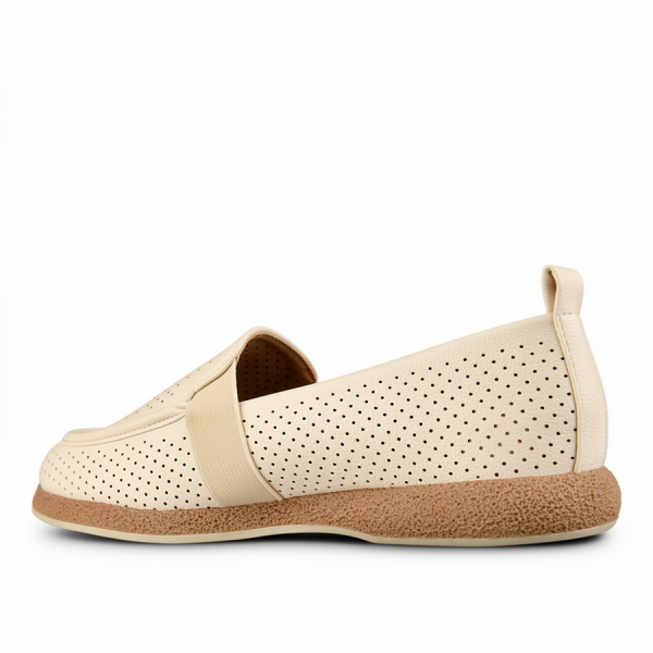 lady's shoes synthetic leather beige 0160475