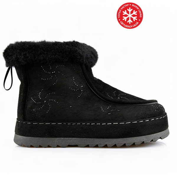 lady's boots textiles black