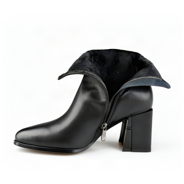 lady's boots genuin leather black 0162649
