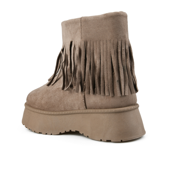 botine de zăpadă damă textil maro deschis 0163356