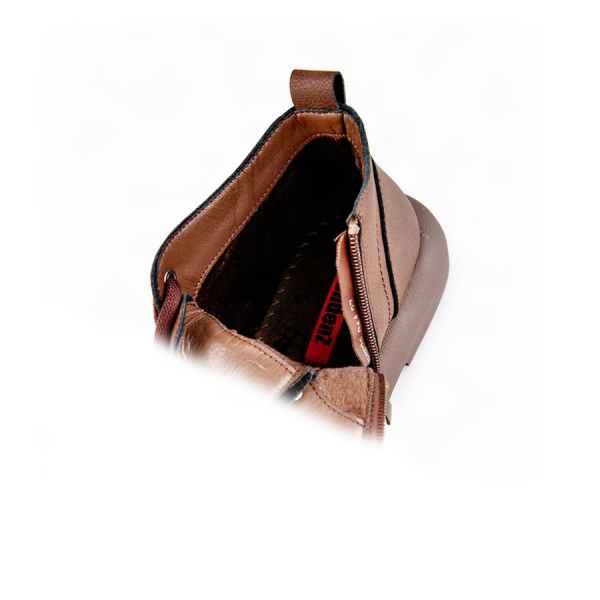 botine damă piele naturală maro închis 0162862