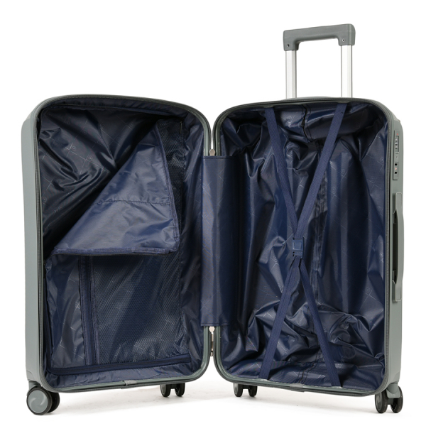 medium suitcase polypropylene grey 0161428