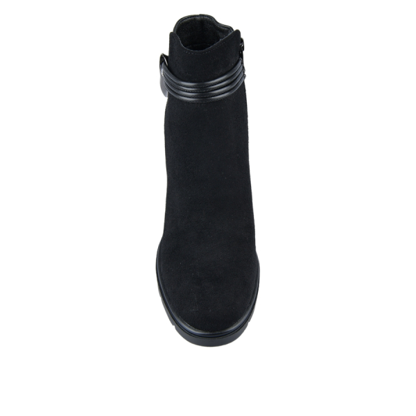 botine damă piele ecologică/textil negru 0162488