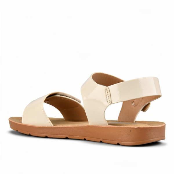 lady's sandals synthetic leather white 0161172