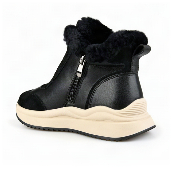 botine damă piele naturală negru 0162872