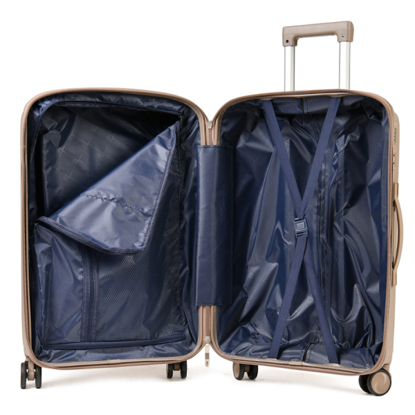 medium suitcase polypropylene light brown 0161431