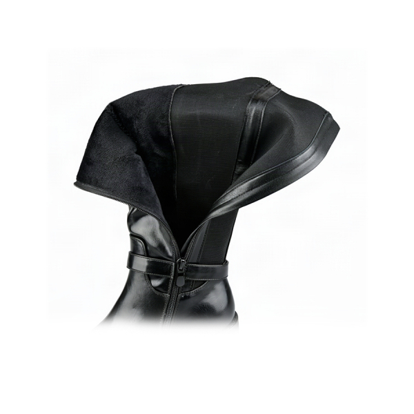cizme damă piele ecologică/textil negru 0162817