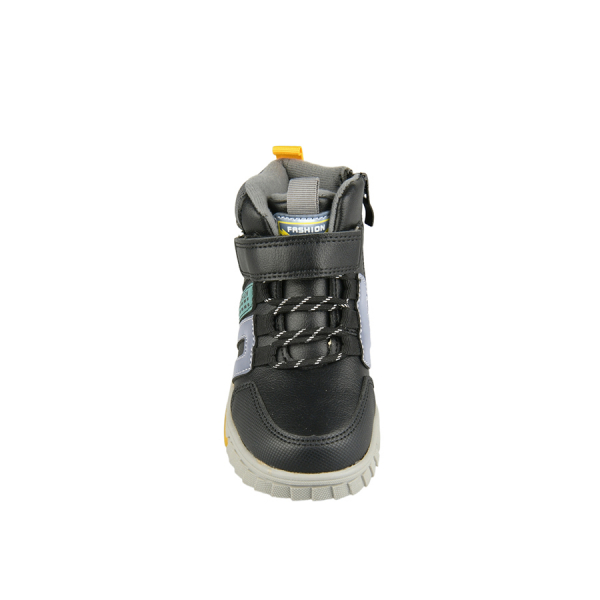 botine copii piele ecologică/textil negru 0161760