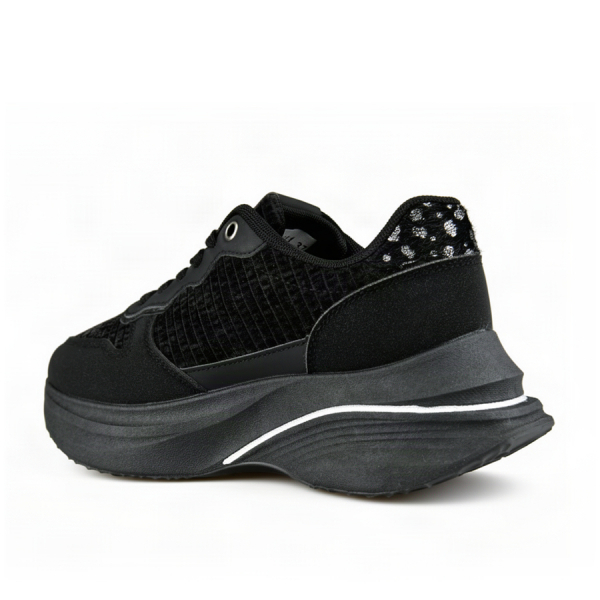 adidași damă piele ecologică/textil negru 0162592