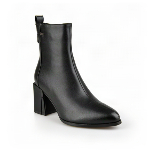 lady's boots genuin leather black 0162649