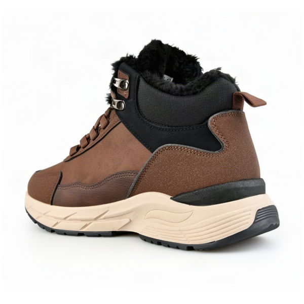 men's boots eco leather/textile brown 0162601