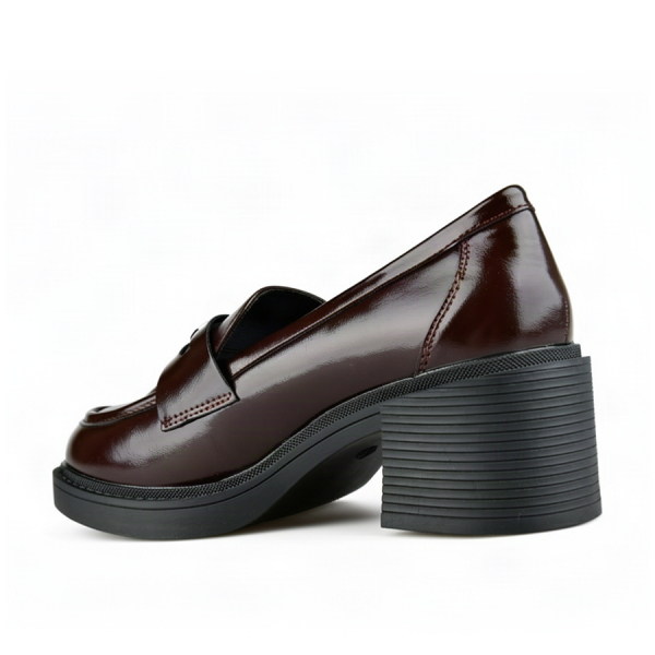 lady's shoes synthetic leather brown 0163045
