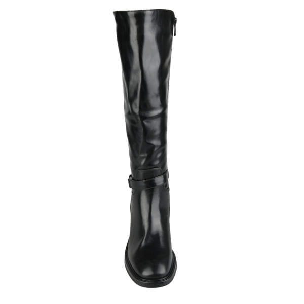 cizme damă piele ecologică/textil negru 0162817