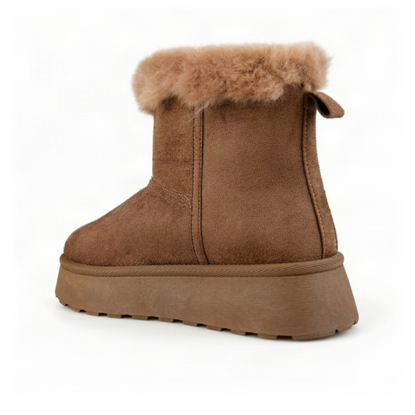 botine damă textil maro deschis 0163247