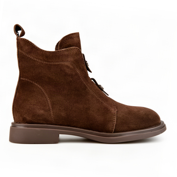 lady's boots genuin leather brown 0163380