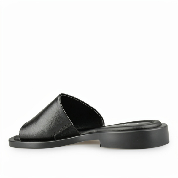 papuci damă piele naturală negru 0162036