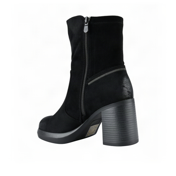 botine damă textil negru 0162812