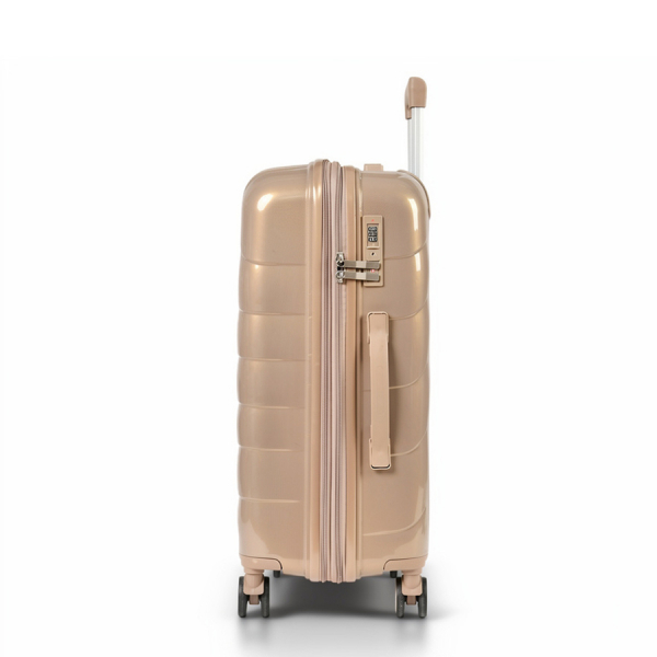 medium suitcase polypropylene light brown 0161596
