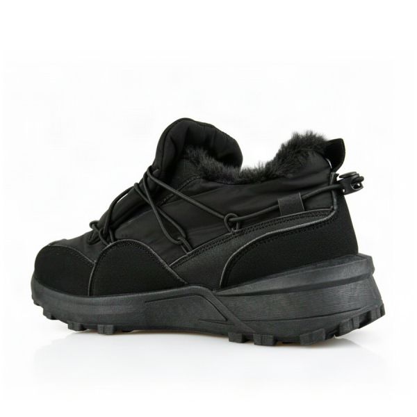 pantofi damă textil/piele ecologică negru 0163090