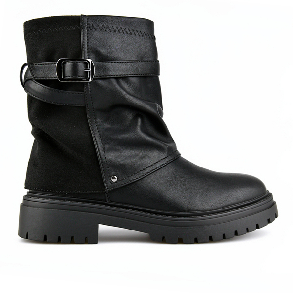 lady's boots eco leather/textile black