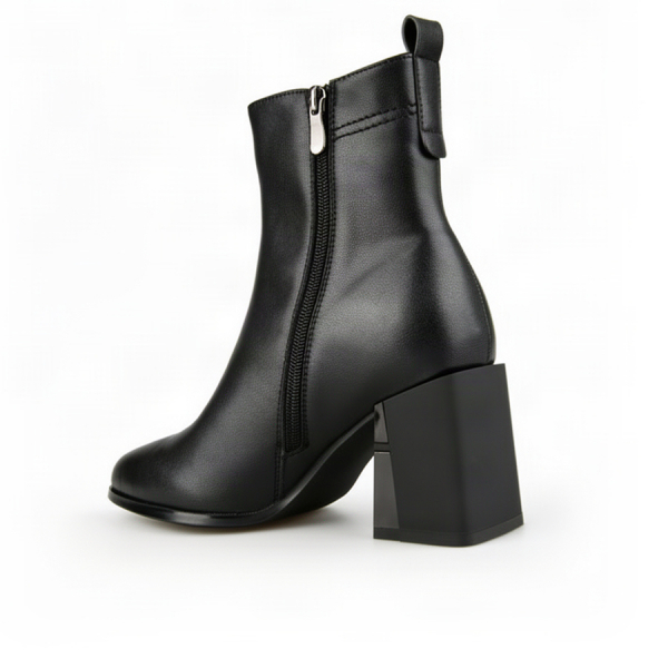 lady's boots genuin leather black 0162649