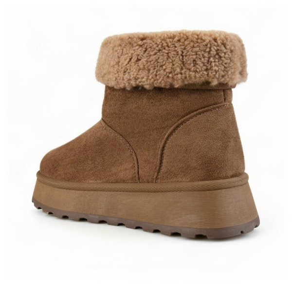 botine damă textil maro deschis 0163245