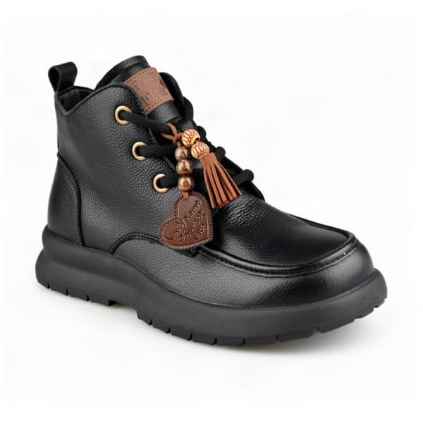 botine damă piele naturală negru 0162856