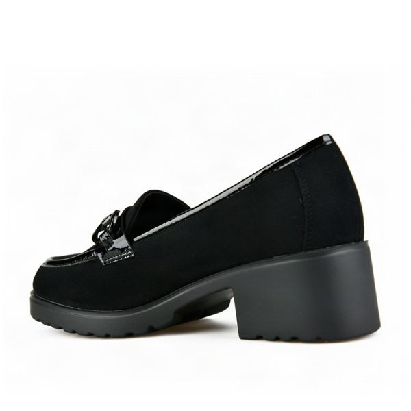 pantofi damă textil/piele ecologică negru 0162900