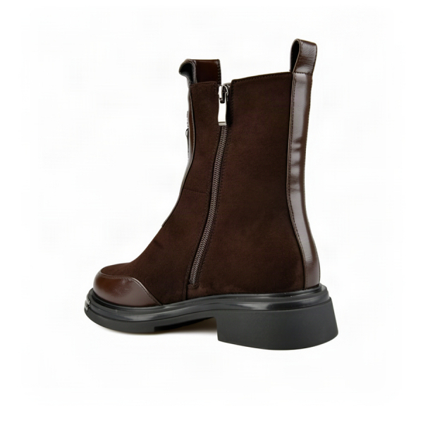 lady's boots textile/synthetic leather brown 0162109