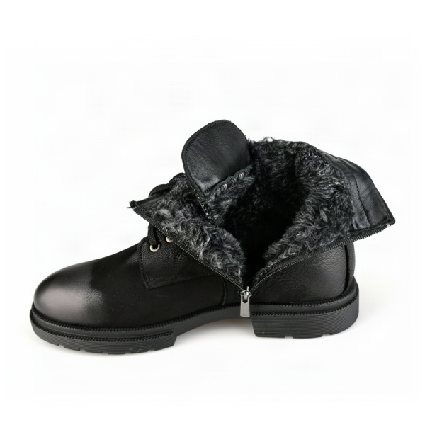 botine bărbați piele naturală negru 0164055