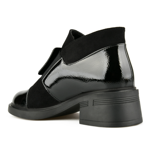 botine damă piele ecologică/textil negru 0162928