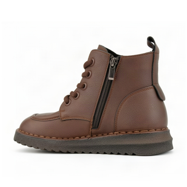 botine damă piele naturală maro închis 0162861