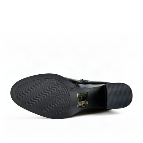botine damă piele ecologică/textil negru 0162449