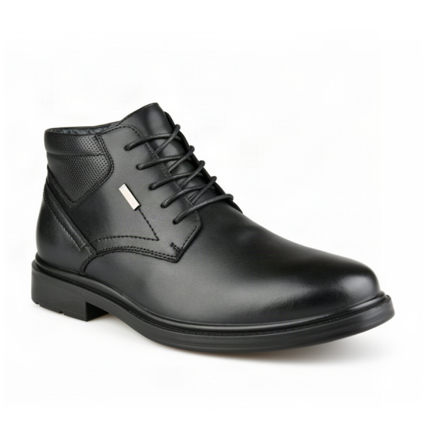 botine bărbați piele naturală negru 0162140