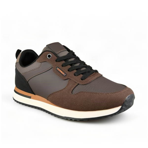 adidași bărbați piele ecologică/textil maro 0162624