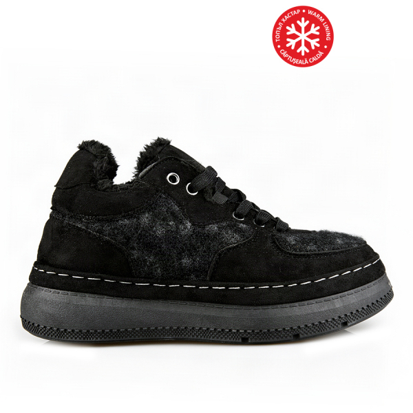 lady's boots textiles black