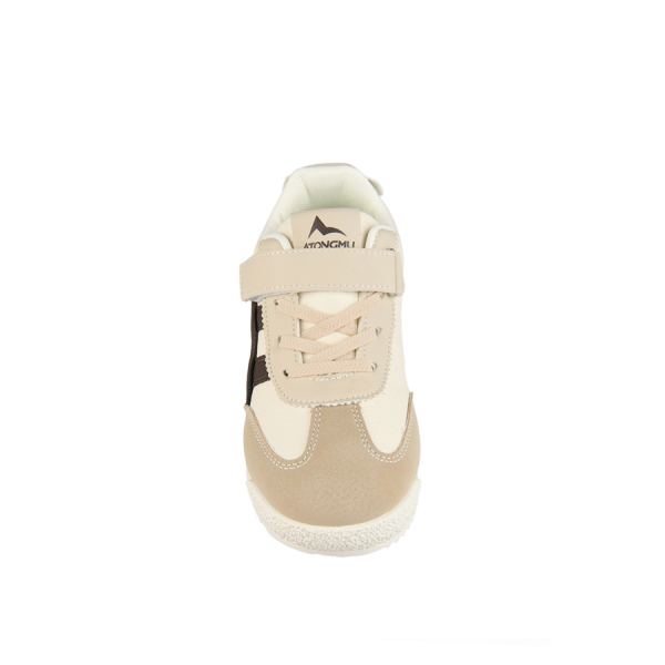 kids sneakers synthetic leather beige/brown 0161819