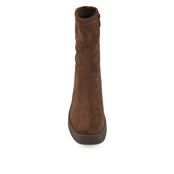 botine damă textil maro 0162019