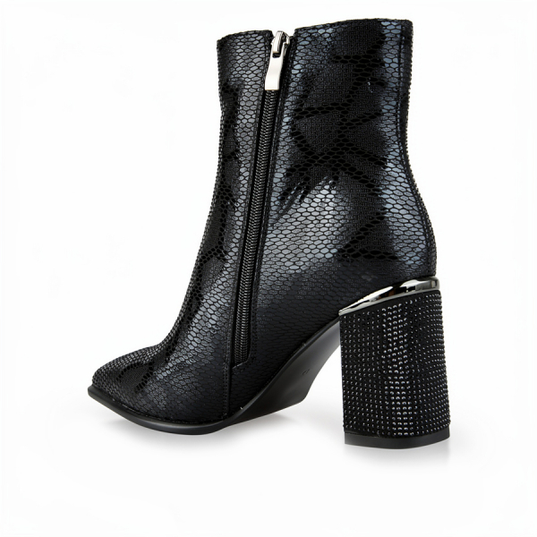 botine damă piele ecologică negru 0162064